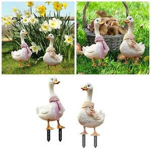 Two Piece Goose Decoration Garden Stake Courtyard Art Garden Stake Suitable For - Zdjęcie 1 z 8
