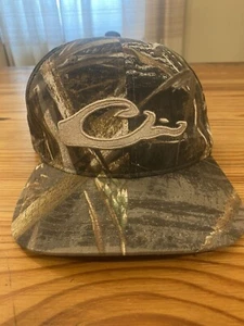 DRAKE WATERFOWL SYSTEMS CAMO SNAP BACK LOGO BALL CAP HAT - Picture 1 of 4
