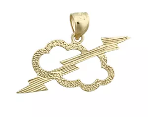 Rayo de oro 14K con colgante de nube - Imagen 1 de 6