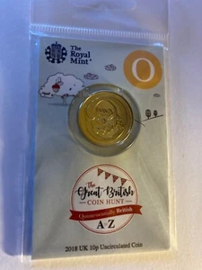 2018 O OAK TREE 10p A - Z Alphabet UNCIRCULATED CARDED SEALED MINT HUNT RARE - Picture 1 of 1