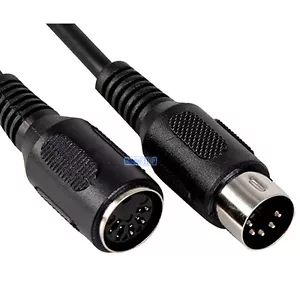 1.2 METRES 5 PIN DIN MALE PLUG TO FEMALE SOCKET AUDIO EXTENSION CABLE MIDI LEAD - Picture 1 of 1