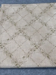 Moda Beige Fabric Fat Quarter Subtle Green Vine Pattern By Kansas Troubles Quilt - Picture 1 of 5