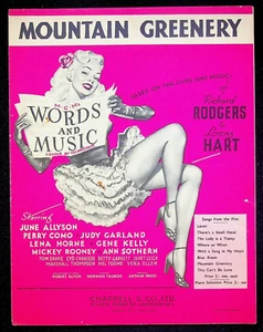 Partituras de película "Mountain Greenery" 1948 palabras y música escasa edición de Londres - Imagen 1 de 3