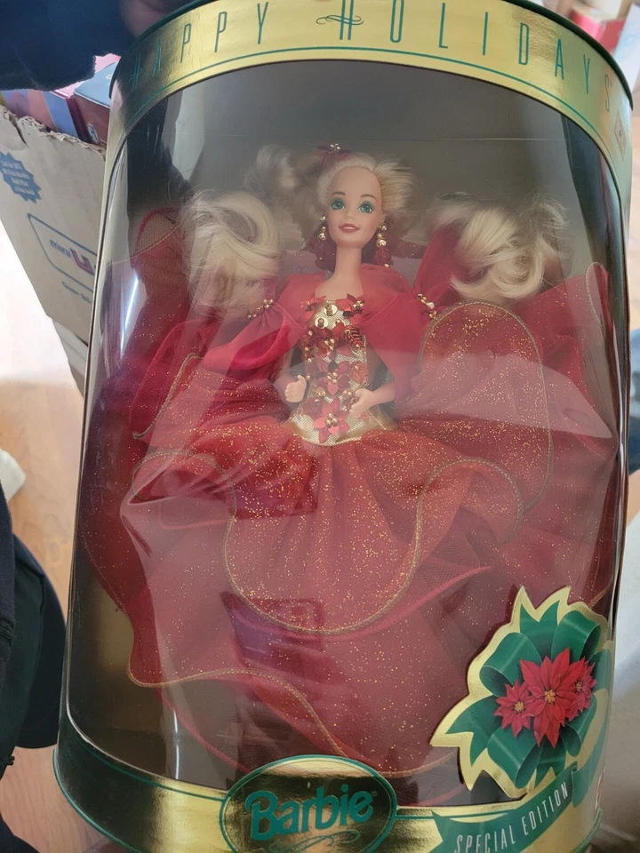 Счастливый праздник кукла Barbie с платье платье и ювелирные изделия 1993 красивый - Изображение 1 из 1