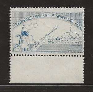 1935 HOLLAND rocket mail stamp - Zucker signed - EZ 5A1 - Picture 1 of 2