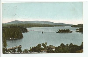Burkehaven Landung See Sunapee New Hampshire Postkarte 1910 Antik NH - Bild 1 von 2