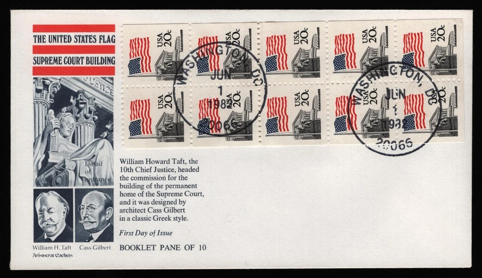 #1896b 20c Flag Over Supreme Court, Aristocrat FDC **ANY 5=FREE SHIPPING** - Image 1 of 1