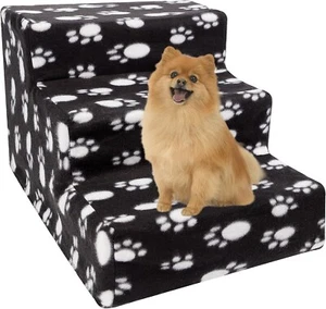 Dog Stairs for Small Dogs 3 Steps Pet Stairs for Bed Sofa Pet Steps Non-Slip - Picture 1 of 7