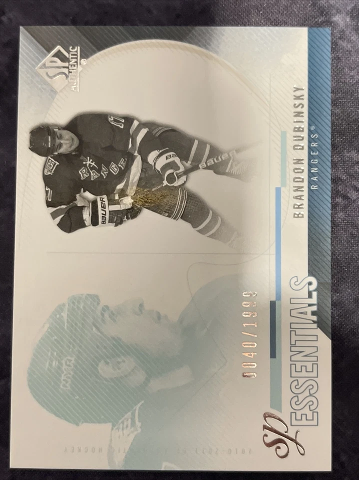 2010-11 SP Authentic SP Essentials 173 Brandon Dubinsky New York Rangers - Image 1 of 2