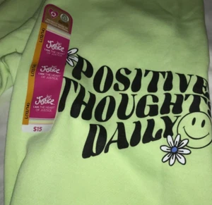 JUSTICE GIRLS SZ L 12/14 NEW LIGHT NEON GREEN FLEECE LINED SWEATPANTS COMFY! - Picture 1 of 8