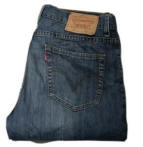 LEVIS 752 Jeans Mens W 33 L 30 Straight Fit Blue Denim No 629 - Picture 1 of 10