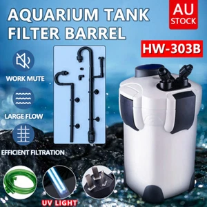 Aquarium External Canister Filter Aqua Fish Tank Pond Pump UV Light 1400L/H AU - Picture 1 of 23