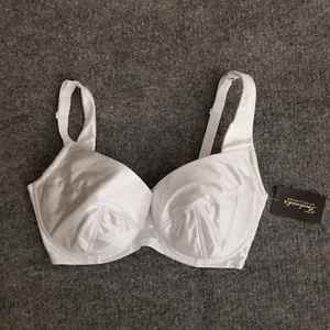 New Frederick's of Hollywood Va Va Voom Bra 36F Satin White Wide Strap - POWT * - Picture 1 of 10