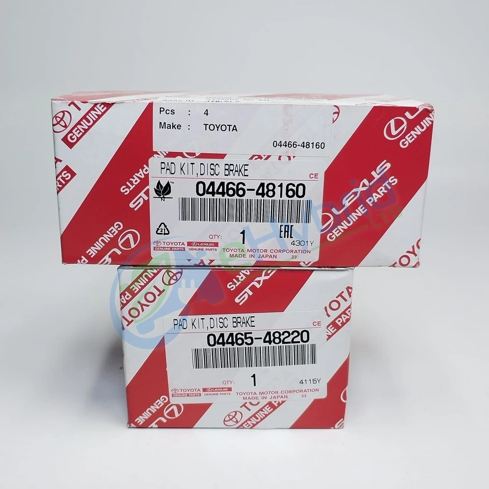 Pastillas de freno delanteras y traseras originales Lexus RX450 2015-22 OEM 04465-48220 y 04466-48160 Foto 1 de 1
