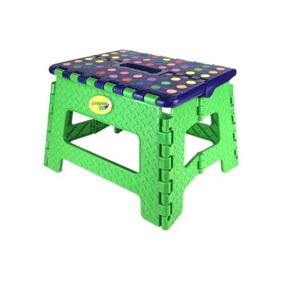 Crayola Slip-Resistant Folding Plastic 9-inch Step Stool Holds up to 300 lbs NEW - Image 1 of 4