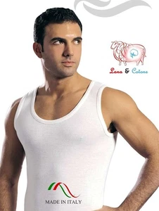 Canottiera uomo lana e cotone spalla larga Leable art. 87 - Imagen 1 de 2