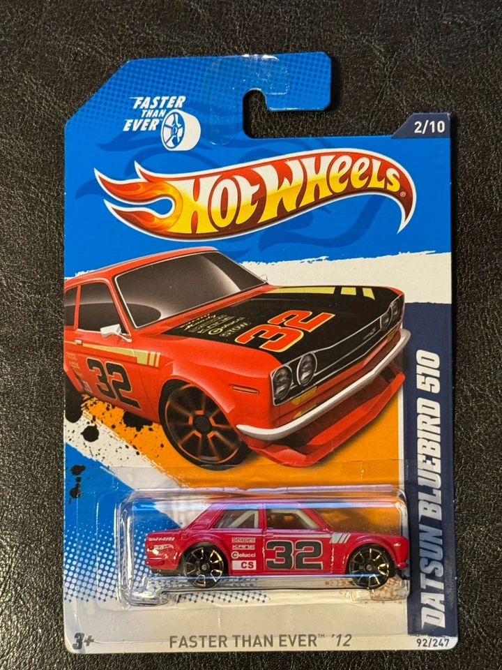 Hot Wheels Red Datsun Bluebird 510 92/247 más rápido que nunca 12 2/10  Foto 1 de 1
