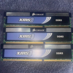CORSAIR XMS3 6GB (3 x 2GB) DDR3 1600 (PC3 12800) Desktop Memory kit.used. - Picture 1 of 2