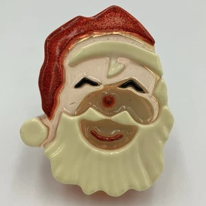 Luz nocturna enchufable Mid Century Lucite Santa Glittery Works - Imagen 1 de 8