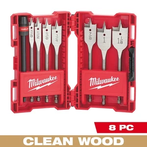 Juego de brocas perforadoras planas Milwaukee, 8 piezas, modelo # 49-22-0175 - Imagen 1 de 5