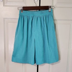 Pantalones cortos acanalados turquesa vintage Sunbelt para mujer talla SM cintura elástica - Imagen 1 de 8
