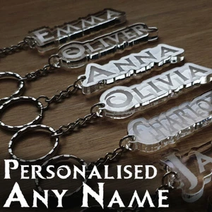 FROZEN Christmas Personalised GIFT Any Name KEYRING KEYCHAIN STOCKING FILLER - Foto 1 di 12