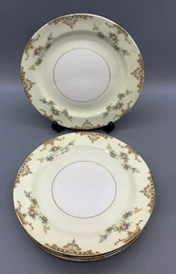Vintage Homer Laughlin Set of 4 Dessert & Pie Plate Eggshell Nautilus 7.25" - Picture 1 of 7