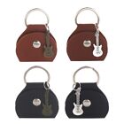 Guitar Pick Holder Case with Keyring & Pendant PU Leather Guitar Plectrum Bag