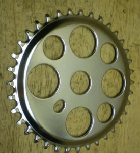 LUCKY 7 BICYCLE SPROCKET 36T VINTAGE STINGRAY BICYCLE CHAINRING BMX,WHITE OR BLK - Picture 1 of 1
