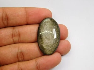 Piedra preciosa suelta cabujón obsidiana arco iris 100 % natural para joyería 44 quilates ME-3978 - Imagen 1 de 5