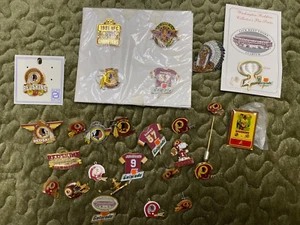 WASHINGTON REDSKINS HUGE PIN LOT OF 26 EXTREMELY RARE! RFK STADIUM JKC SONNY!!! - Picture 1 of 9