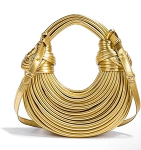 Hand-Woven Bread Women'S Clutch Top Handle Satchel Shoulder Crossbody Creative N - Picture 1 of 5