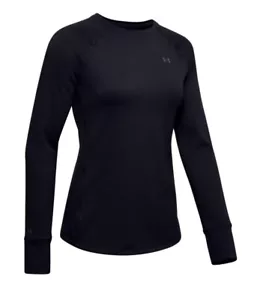 Under Armour Womens UA ColdGear Base 4.0 Top Baselayer Crew Shirt, Black Xsmall - Picture 1 of 6