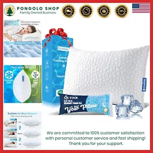 Breathable Cooling Memory Foam Pillow - Adjustable Loft for Side & Back Sleepers - Picture 1 of 10
