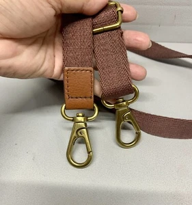 EXCELLENT COND~REPLACEMENT NYLON/Cotton Strap Swivel GoldTone Hardware Crossbody - Picture 1 of 7