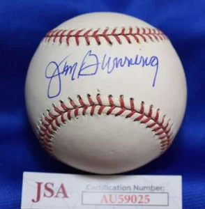 Jim Bunning JSA COA Autograph Major League OML Signed Baseball - Picture 1 of 2