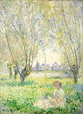 Woman Seated under the Willows 1880 Claude Monet 75cm x 55cm Canvas Print
