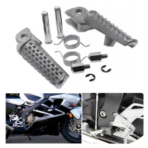 1 Pair Aluminum Front Footrest Foot Pegs For Honda CBR1000RR 04-14 CB1000R 08-11 - Picture 1 of 12