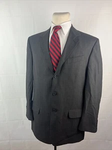 Perry Ellis Men's Gray Striped Blazer 44R $395 - Picture 1 of 10