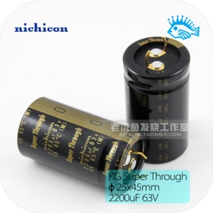 2200uF 63V KG Super Through Nichicon Audio Electrolítico 63V 2200uF - Imagen 1 de 2