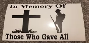 Adesivo decalcomania vinile auto giorno del papavero in memoria per non dimenticare giorno della memoria - Foto 1 di 2
