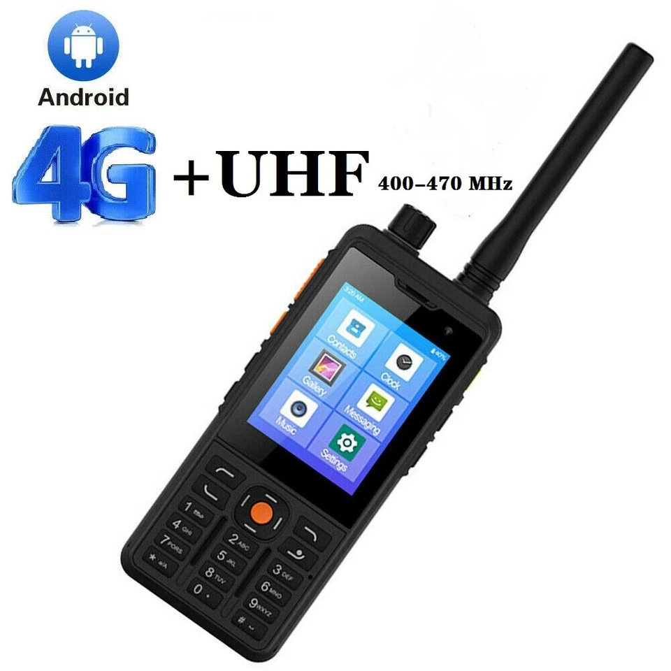 Robustes POC Walkie Talkie Zello 4G LTE+UHF Smartphone Android 9.0 Dual Sim NFC
