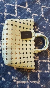 ZARA Mint Green Handbag Tote Bag Vegan Leather NWT Studs Crossbody Lightweight - Picture 1 of 5