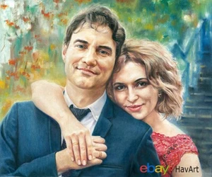 Custom portrait painting from photo 100% Hand Painted Portrait Oil on Canvas art - Picture 1 of 19