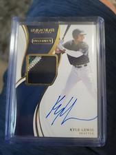 KYLE LEWIS 2019 Panini immaculate Collection AUTO ON CARD & Material SP 19/49