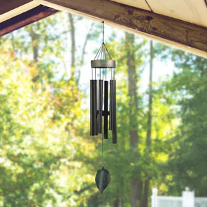 39.5"Long Metal Black Wind Chime Ornament Home Decor Unique Gift - Picture 1 of 1