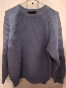 Eddie Bauer Women's Sz M Blue Cable Knit Pullover Sweater - Picture 1 of 3