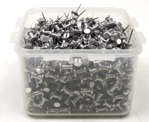 Aluminum Head Push Pins Silver 3/4" Long Spike 600+ Huge Bulk Lot Pack NEW - Picture 1 of 5
