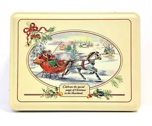 Vintage Christmas in the Heartland Sammlerdose 8” x 6” x 1,5" LEER 10 oz - Bild 1 von 6