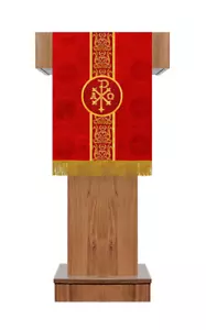 Church Altar Pulpit/Lectern Cloth with Spiritual Embroidered Trims - Picture 1 of 36